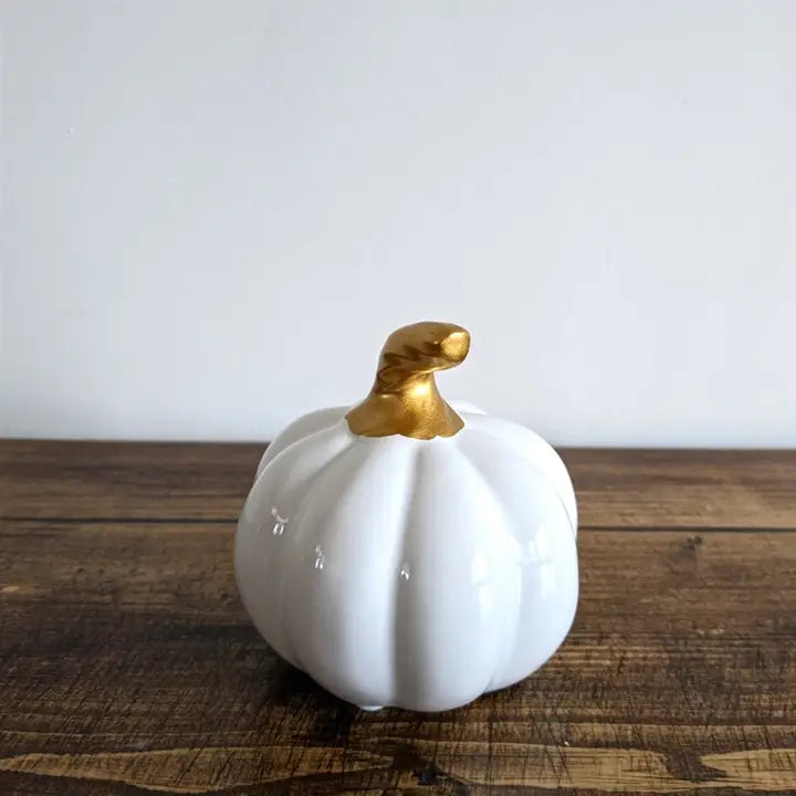 Ceramic High Glaze White Pumpkin