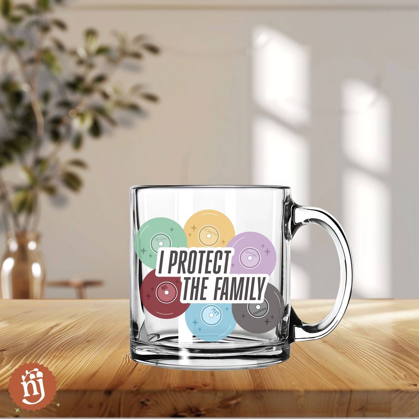 Taylor Father Figure I Protect The Family Glass Mug