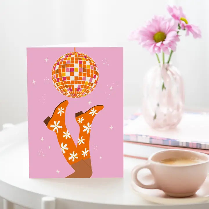 Daisy Disco Card | Greeting Card | Female Birthday Card