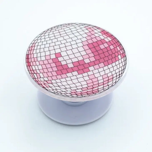 Pink Disco Ball - Acrylic Phone Grip Popsocket