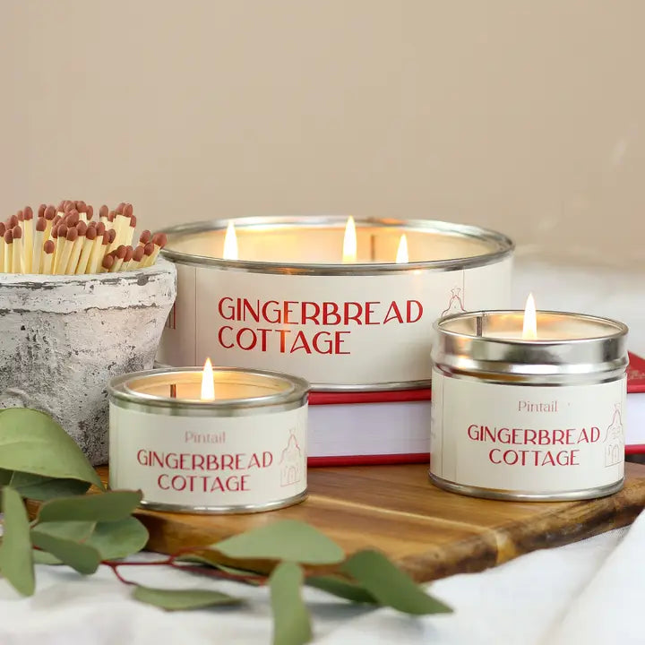 Gingerbread Cottage Classic Tin Candle