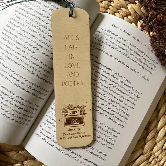 The Poets Era Taylor Inspired Wooden Bookmark