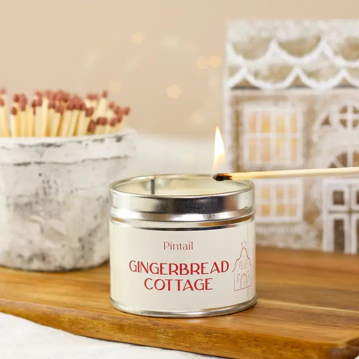 Gingerbread Cottage Classic Tin Candle