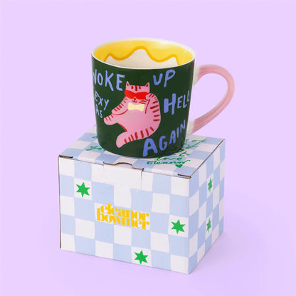 Eleanor Bowmer Woke Up Sexy Cat Mug