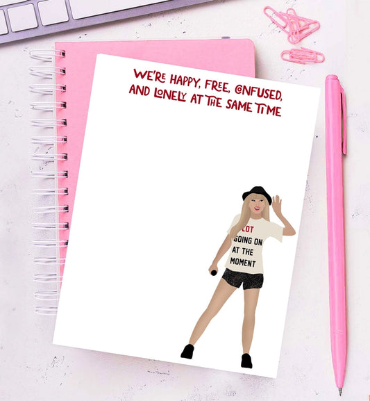 Taylor Inspired 'Happy' Notepad