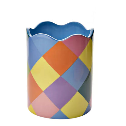 multi coloured plant pots Raspberry Blossom Multi Coloured Plant Pot – The Mock Turtle Beaumaris