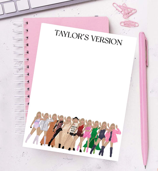 Taylor Inspired 'Taylor's Version' Notepad