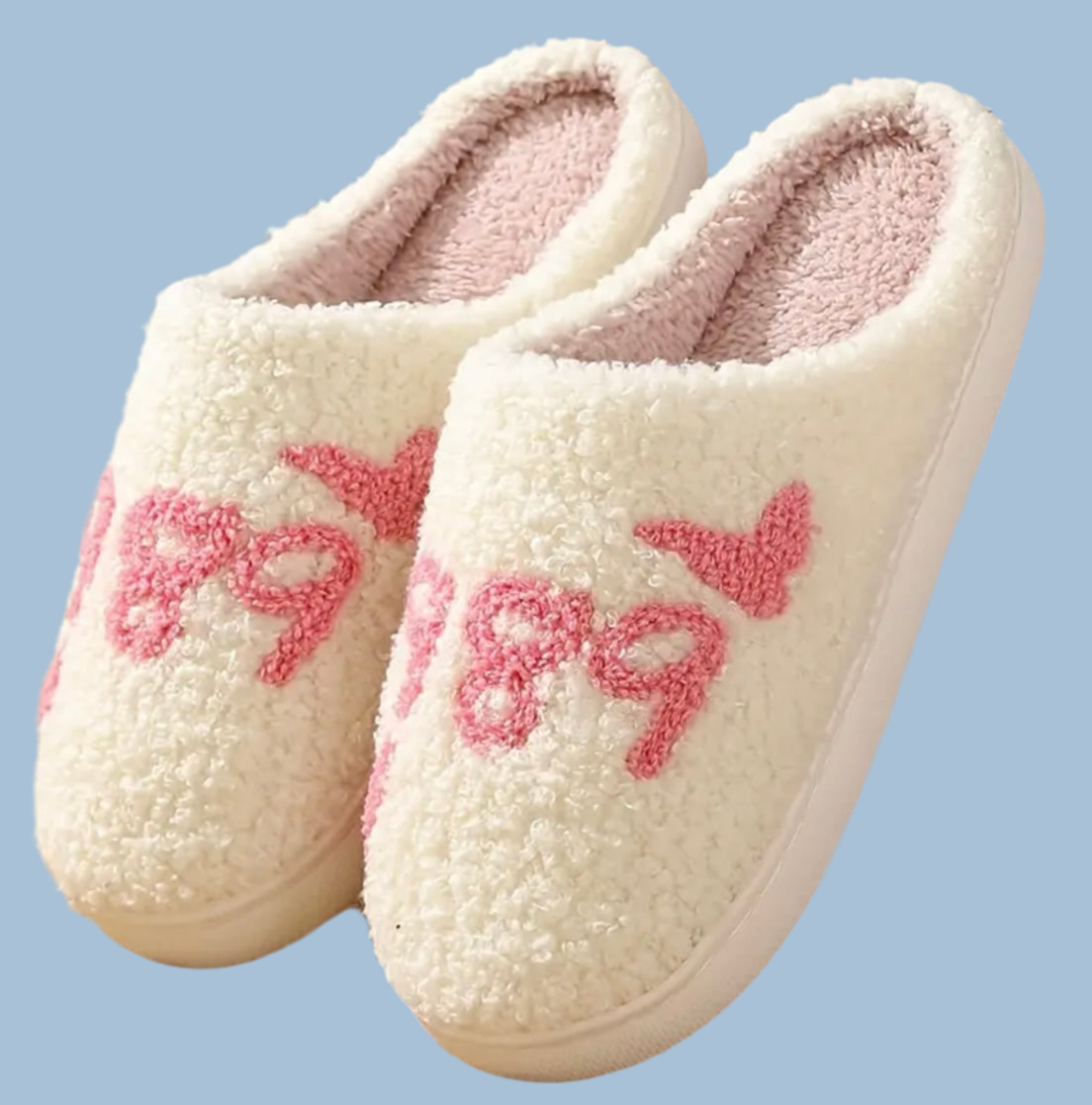 Pink 1989 - Taylor Swift Themed Plush Slippers