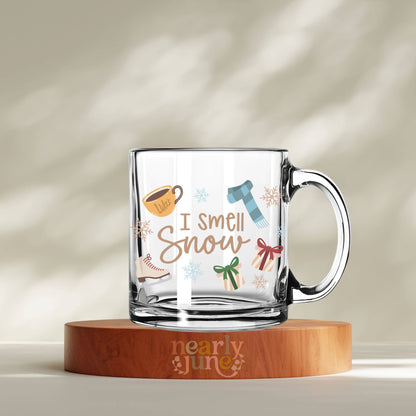 Gilmore Girls Inspired "I Smell Snow" Glass Mug - 13oz