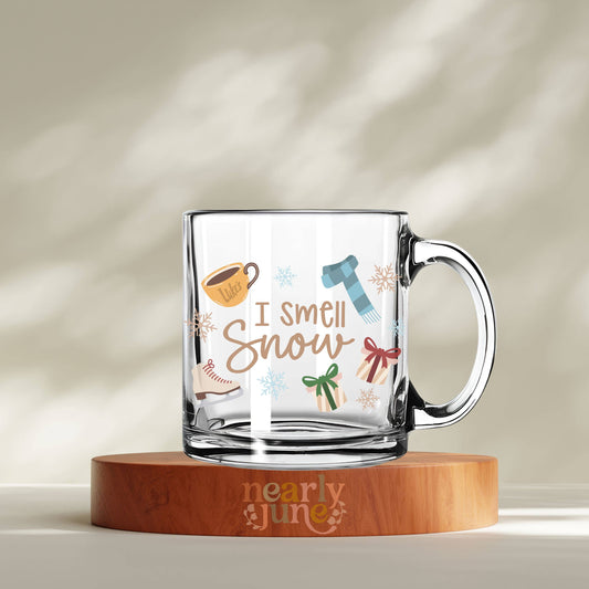 Gilmore Girls Inspired "I Smell Snow" Glass Mug - 13oz