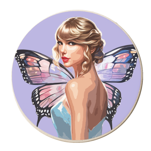Round Ceramic Coaster - Butterfly - Taylor