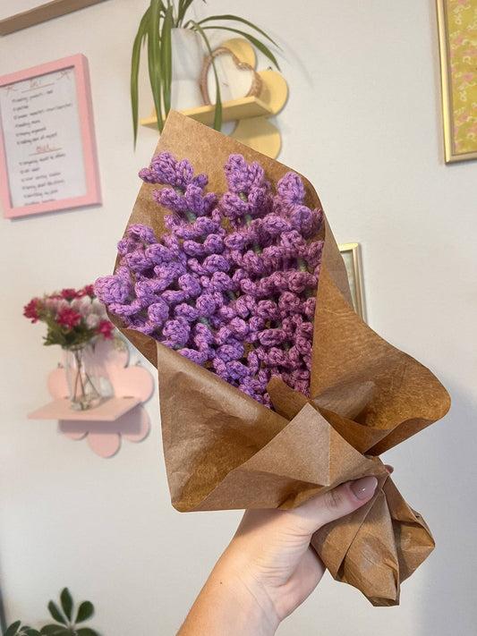 Crochet Dark Lavender Flower