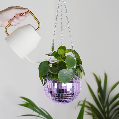 Disco Ball Hanging Planter - Lilac (6in)