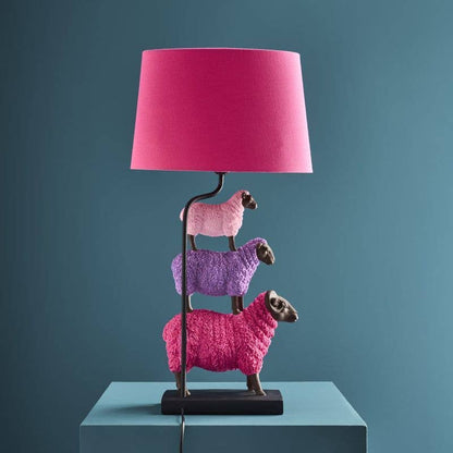 Table lamp Colorful Sheep Pink, polyresin, 35 x 20 x 67.5