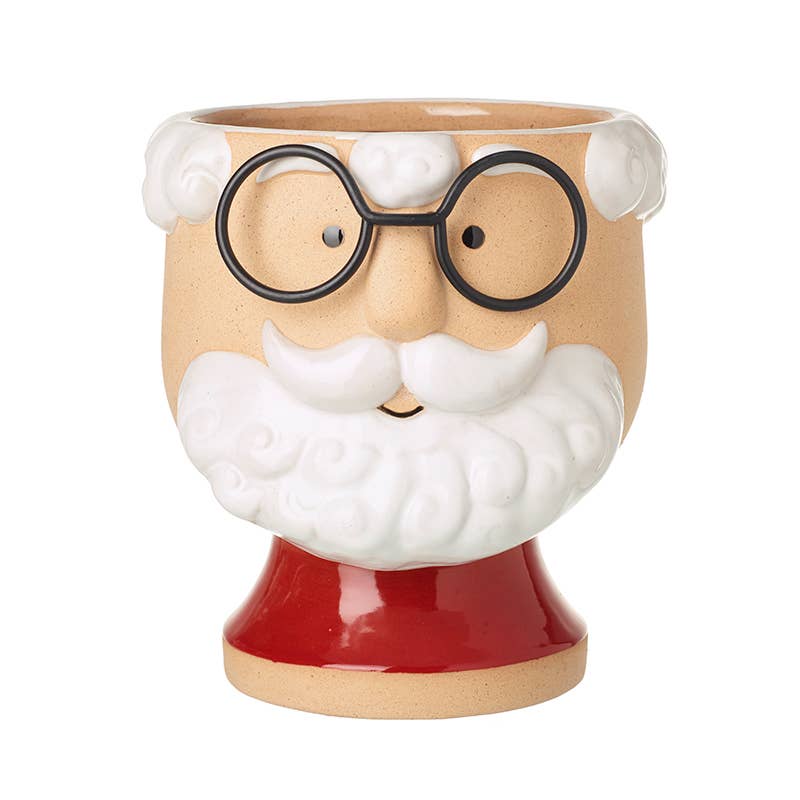 Santa Planter - With Glasses