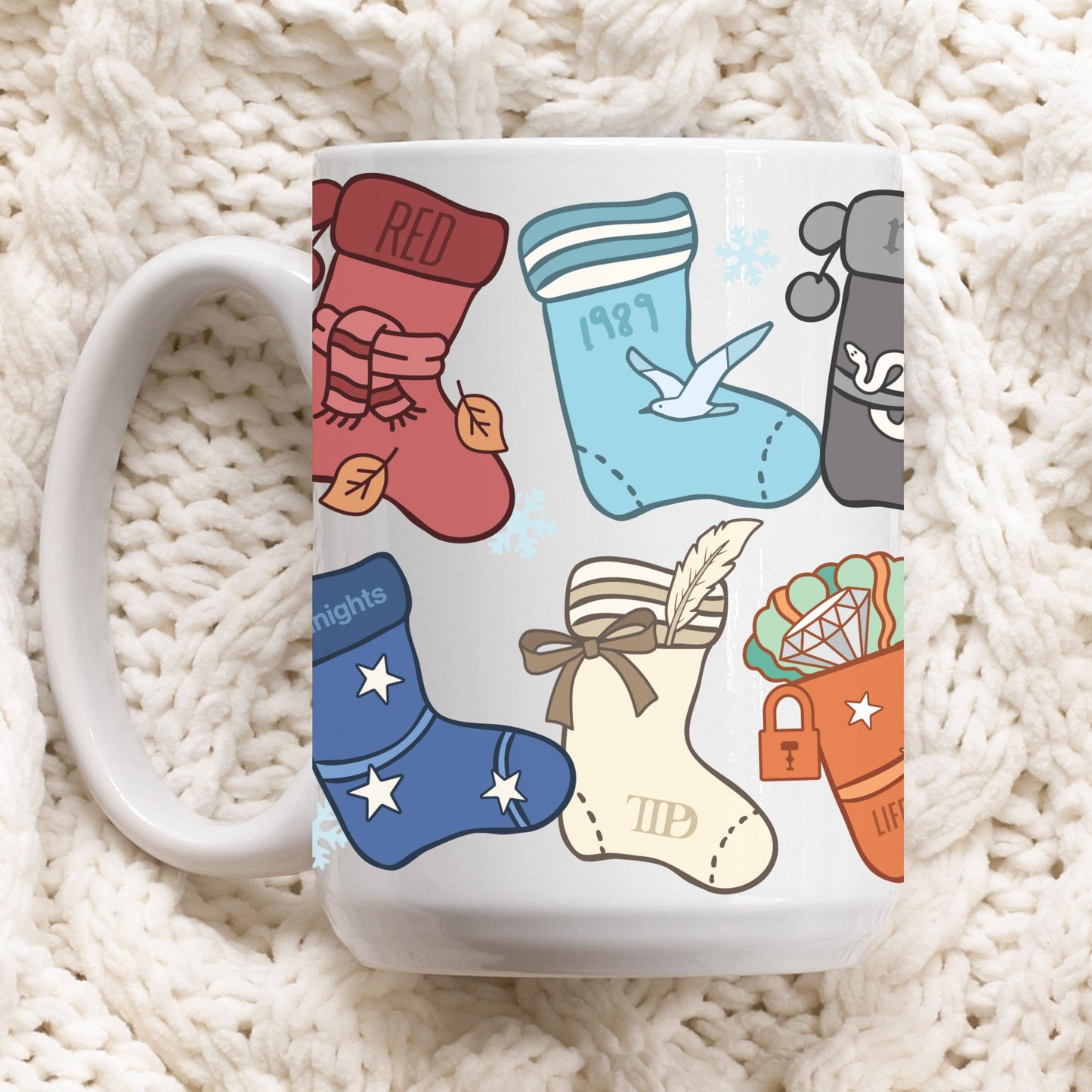 Taylor Eras Christmas Stockings Ceramic Mug