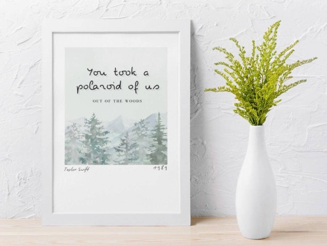 "You took a polaroid of us" Taylor Swift Inspired Art Print