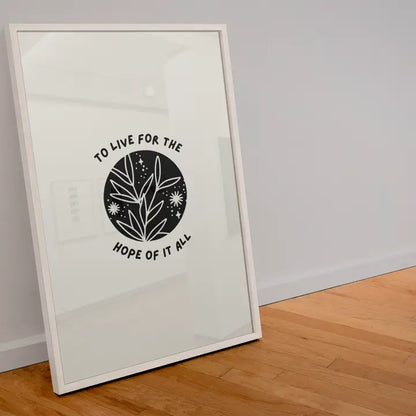 To Live For the Hope of It All Taylor Swift Inspired Framed A4 Print - Pink Frame