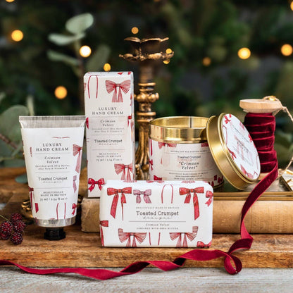 Crimson Velvet Luxury Hand Cream (Bows & Berries)