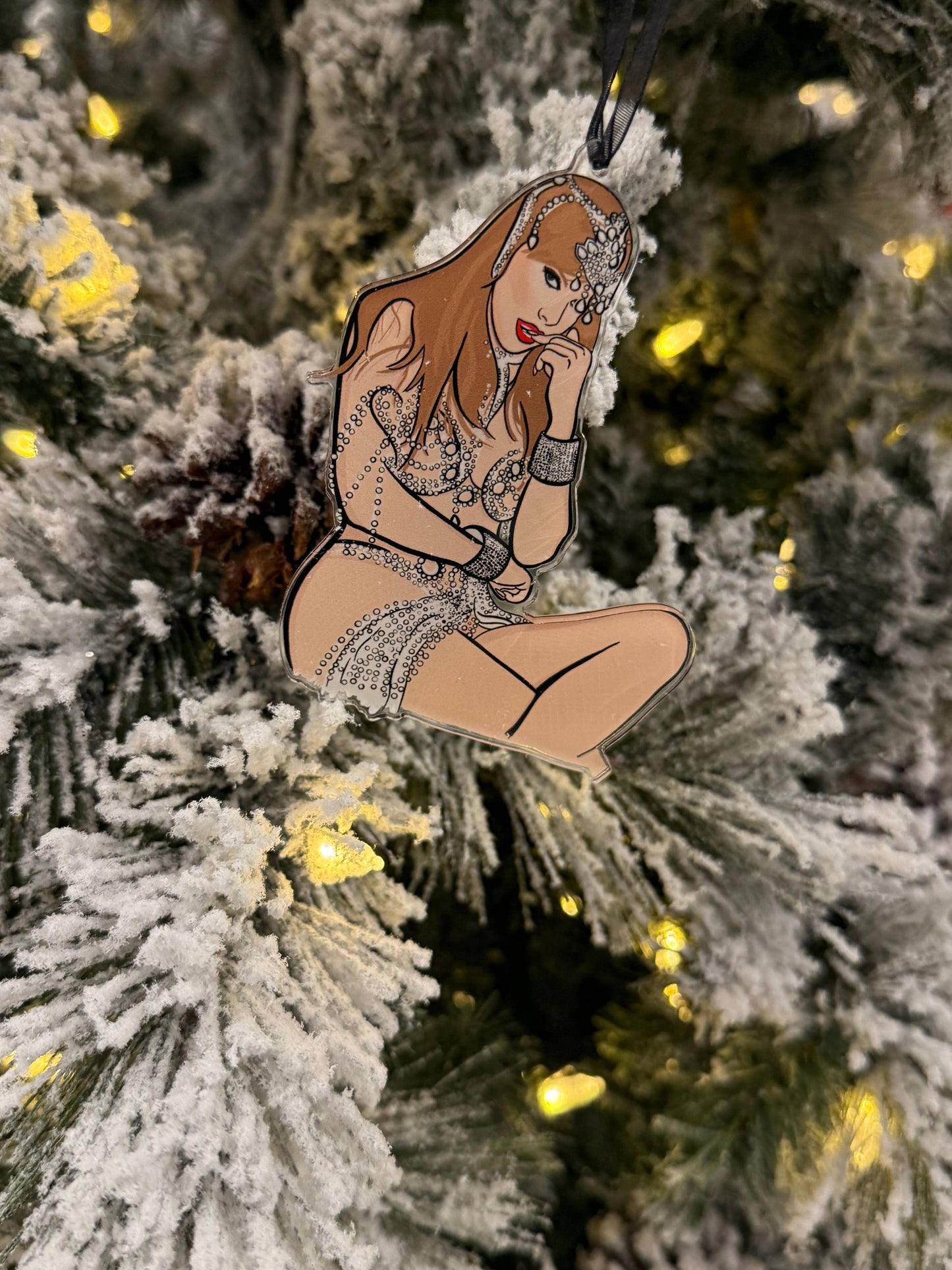 Showgirl Acrylic Christmas Ornament