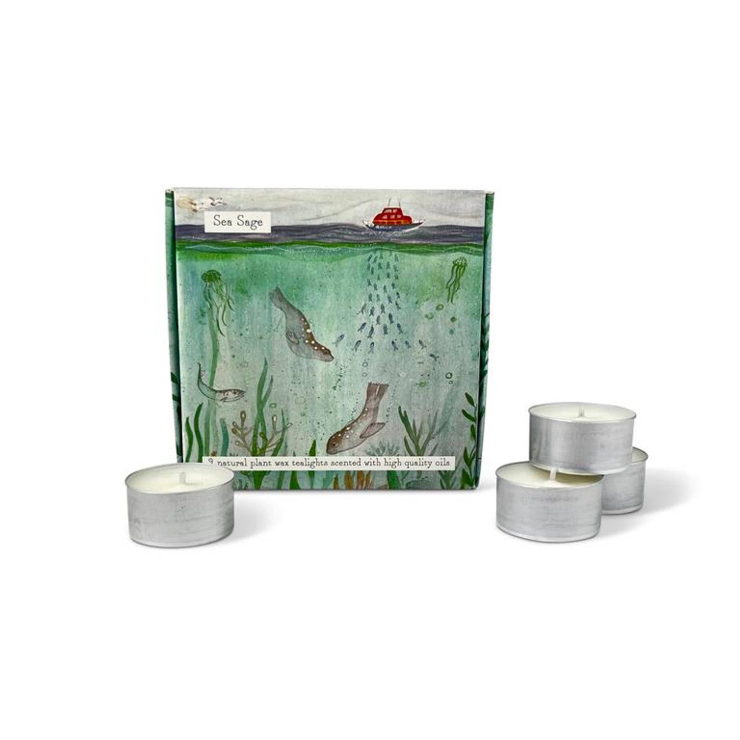 Box of 9 Scented Tealights - Coastal Range