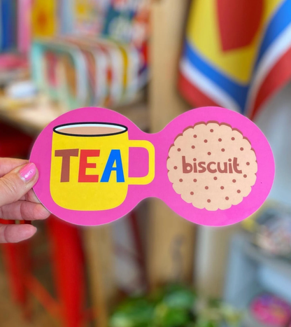 Tea and Biscuits Double Coaster