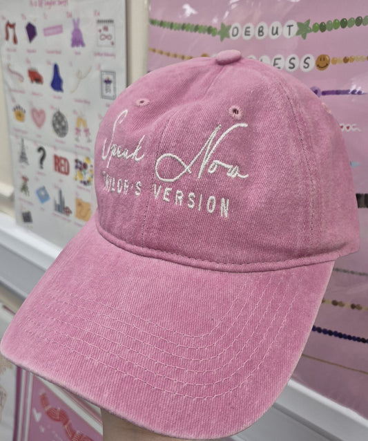 Speak Now Baseball Hat - Pink
