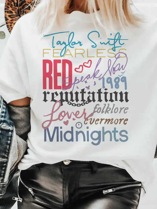 Taylor Reputation Concert T Shirt - White
