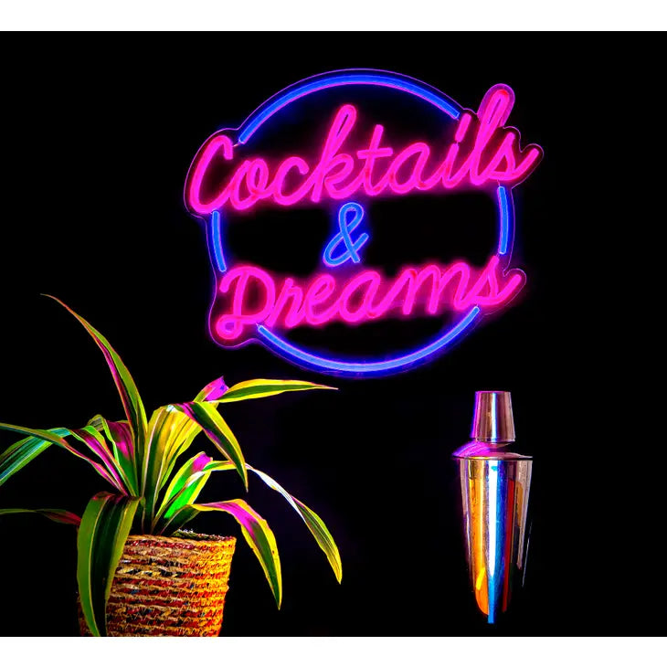 Neon Wall Light - Cocktails & Dreams
