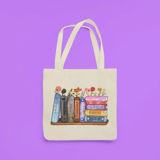 Taylor Swift Eras Bookshelf Tote Bag