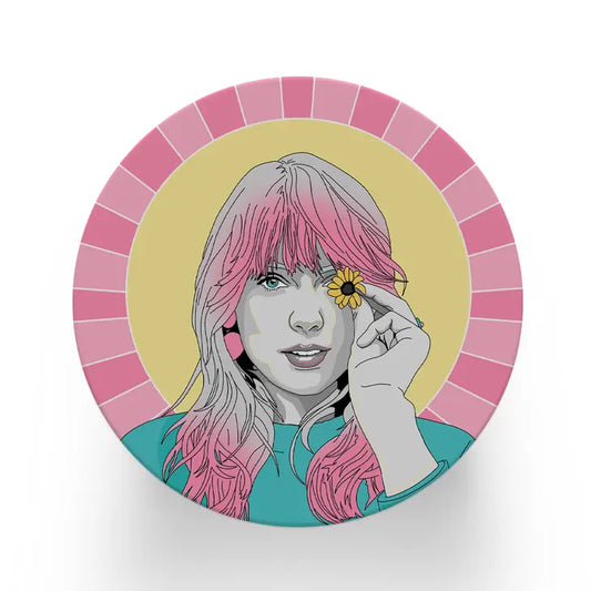 Taylor Swift Portrait Ceramic Coaster