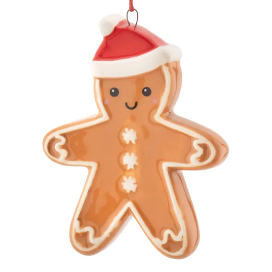 Gingerbread Shaped Ceramic Decoration