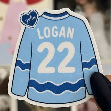Glitter Hockey Boys Jersey Sticker - Sports Romance Reader