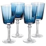 Blue Red Wine Glasses (Larger Size)