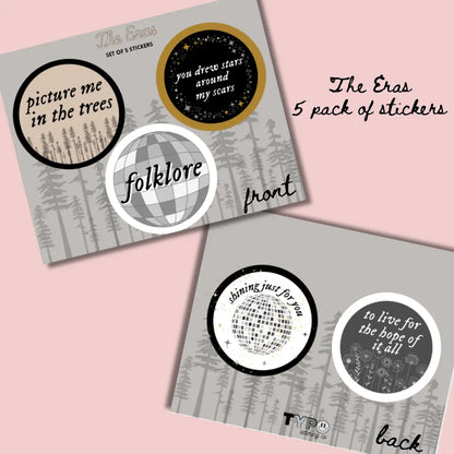 The Eras 5 Pack Sticker Pack - Each Era inc. TLOAS