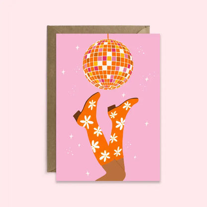 Daisy Disco Card | Greeting Card | Female Birthday Card