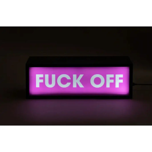 Light Box - Fuck Off - Pink