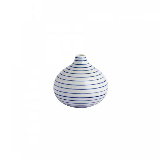 Porcelain Stripes Drop Vase