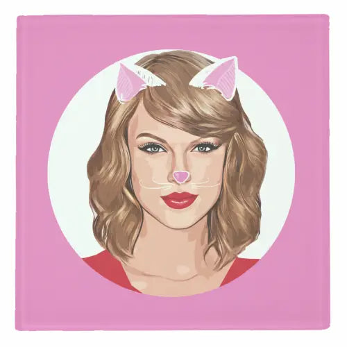 Glass Coaster - Taylor Swift Cat Lady
