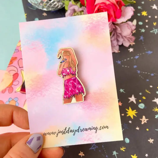 Pink Taylor Swift Pin Brooch