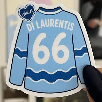 Glitter Hockey Boys Jersey Sticker - Sports Romance Reader