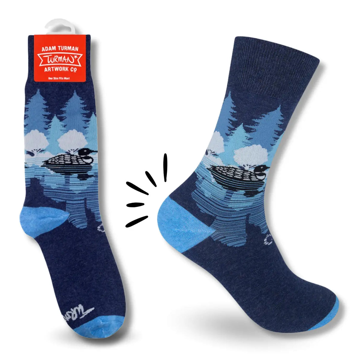 Heated Rivalry - Adam Turman Canadian Wolf Bird Socks
