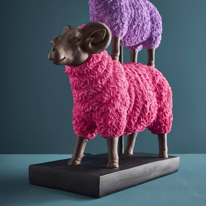 Table lamp Colorful Sheep Pink, polyresin, 35 x 20 x 67.5