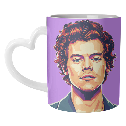 Ceramic Mug 'Harry Portrait on a Purple Background - Harry Styles