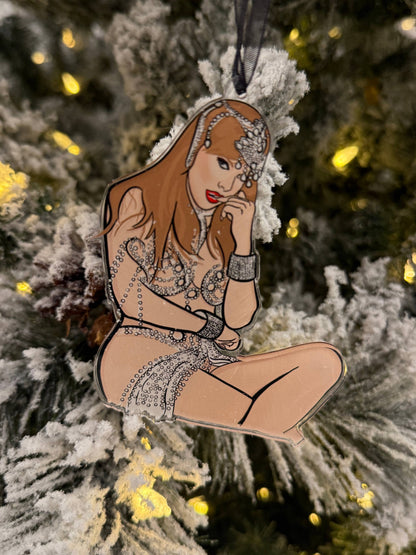 Showgirl Acrylic Christmas Ornament