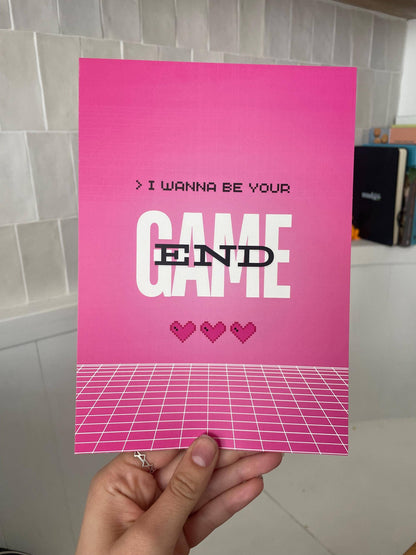 "I Wanna Be Your End Game" Taylor Swift Inspire Art Print