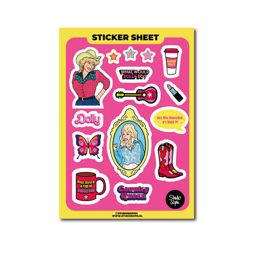 Dolly Parton A5 Sticker Sheet