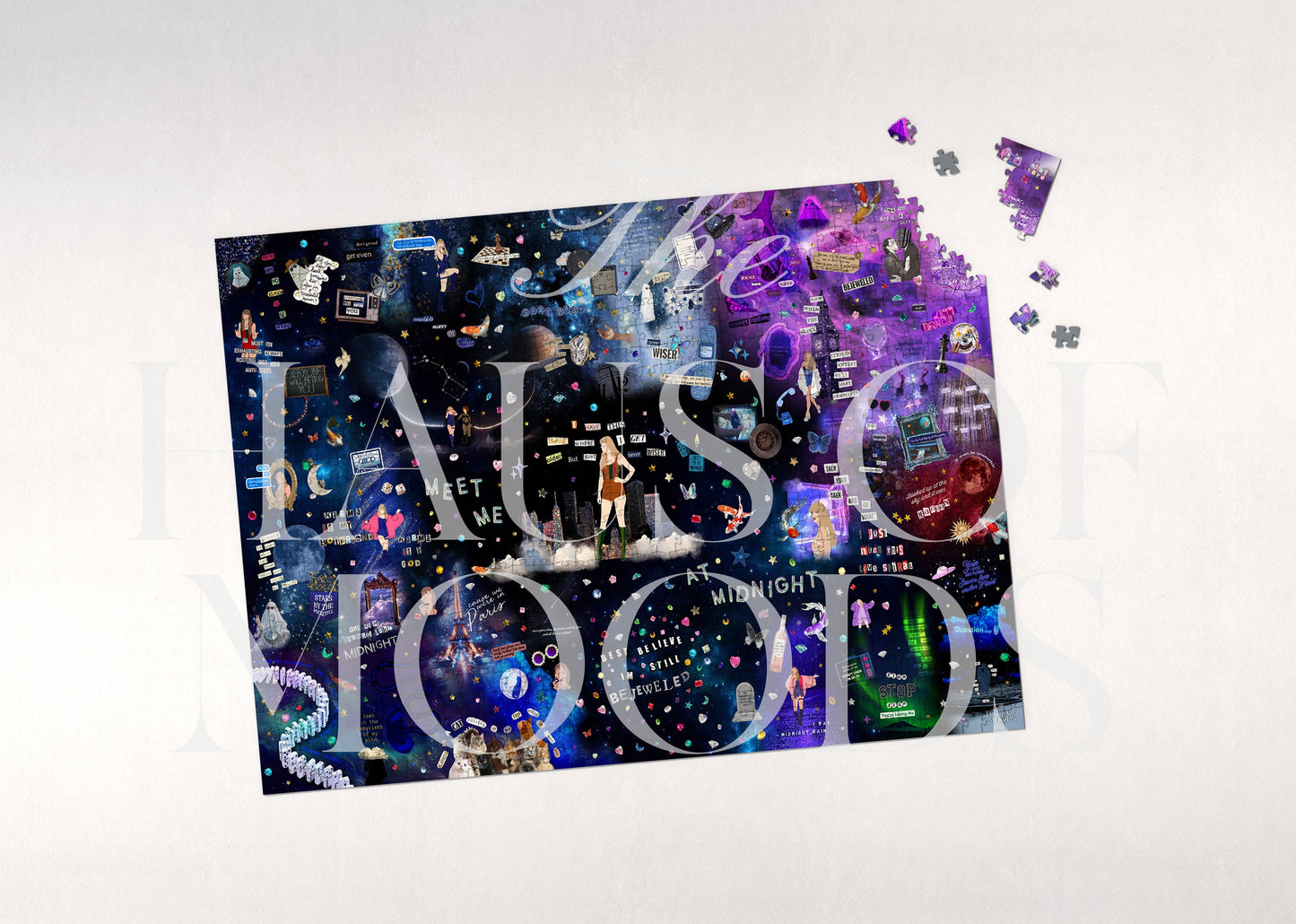 Taylor Swift Midnights Era Lyrics & Easter Eggs Puzzle©: 500 Pieces – 20" x 30"