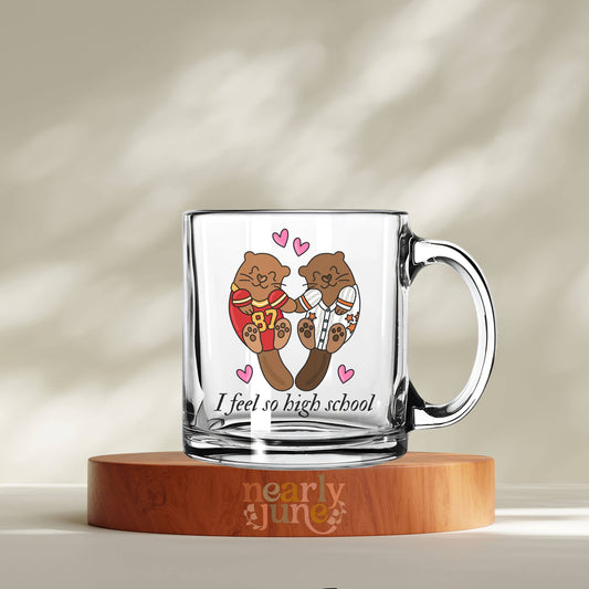 Travis & Taylor I Feel So High School Glass Mug