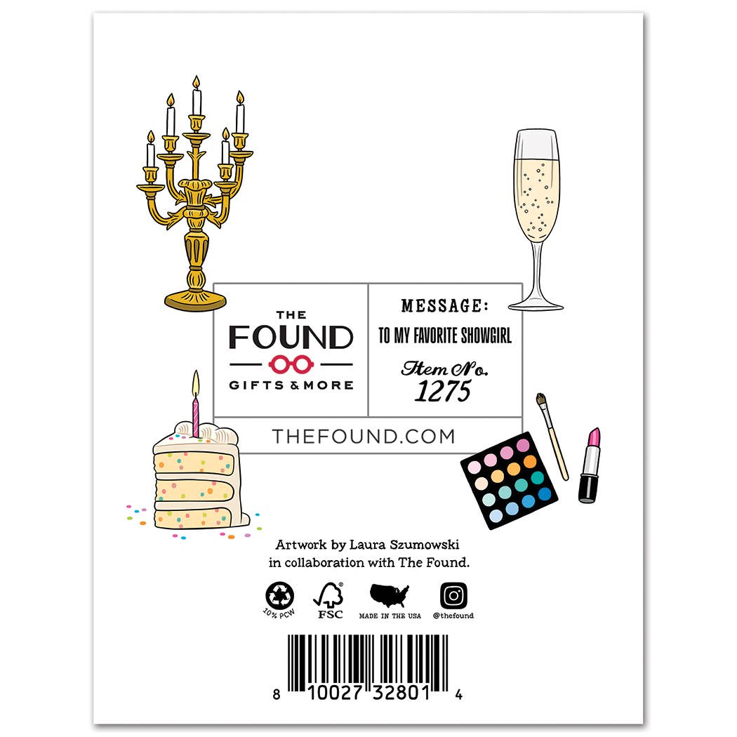 Showgirl Birthday Card